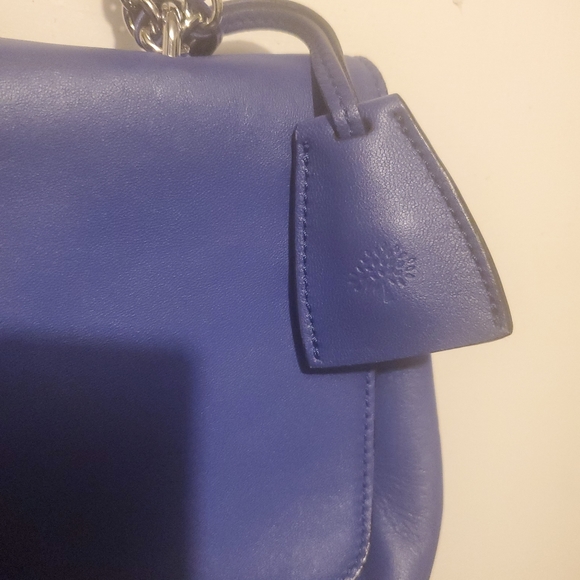 Mulberry Lily Medium in Indigo Lamb Nappa with Shiny Silver Hardware - Picture 3 of 13